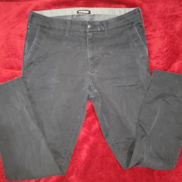 Express Black Chinos Versatile Cotton-Blend - Picture 1 of 4